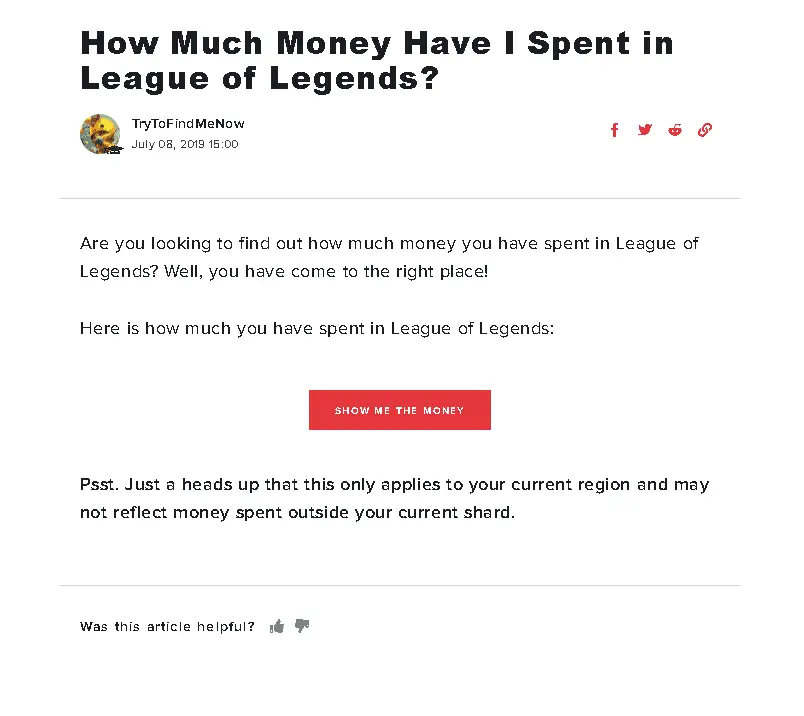 Riot How Much Money Have I Spent On League